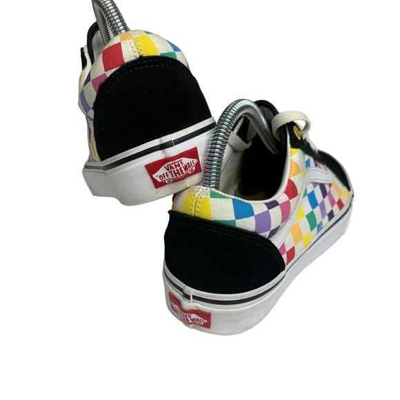 Vans Old Skool Unisex Rainbow Check Excellent Condition Women Size 8.5 M - Picture 7 of 10